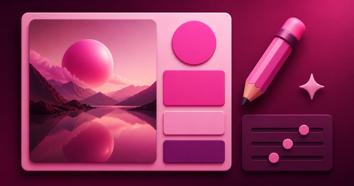 A distinctive web page layout beside an edit pencil and adjustment sliders