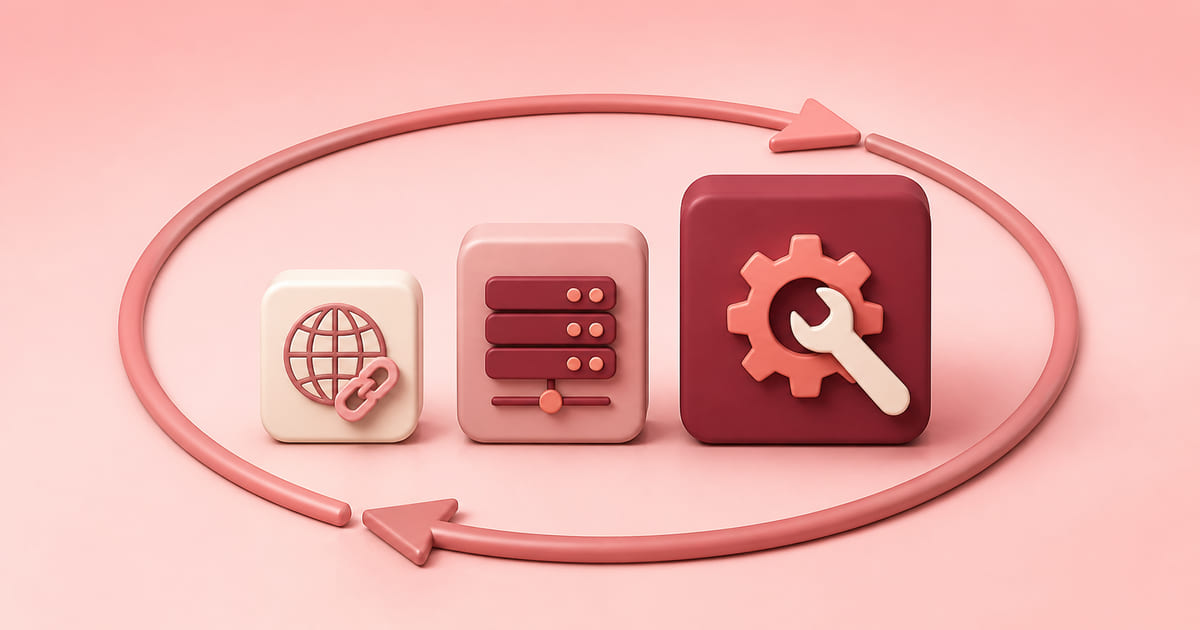 Recurring annual cost blocks of different sizes, each marked with its own icon