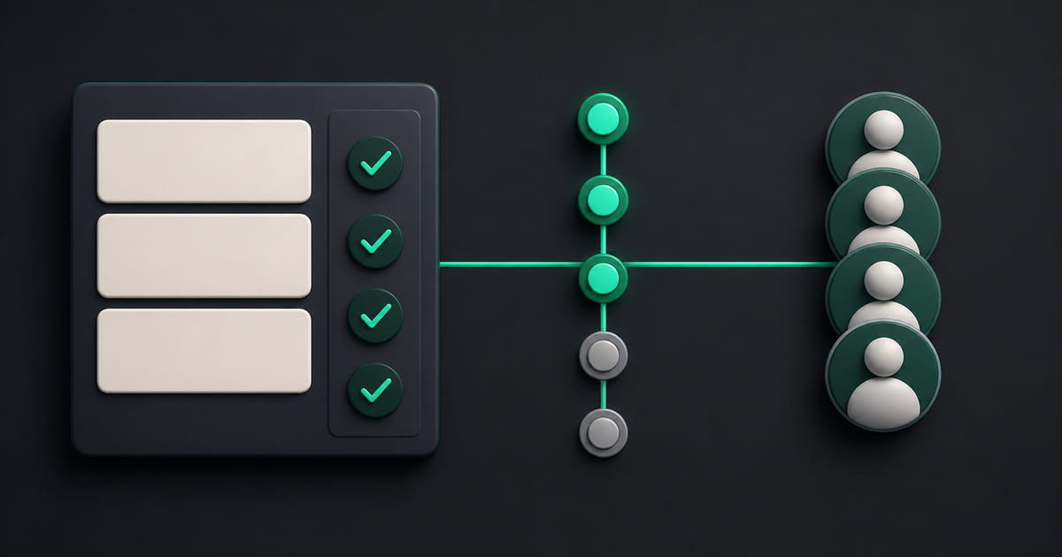 A client plan document beside a check-in timeline and a small roster of client avatars