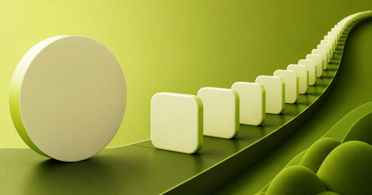 A one-off project payment on one side and a repeating monthly income stream on the other
