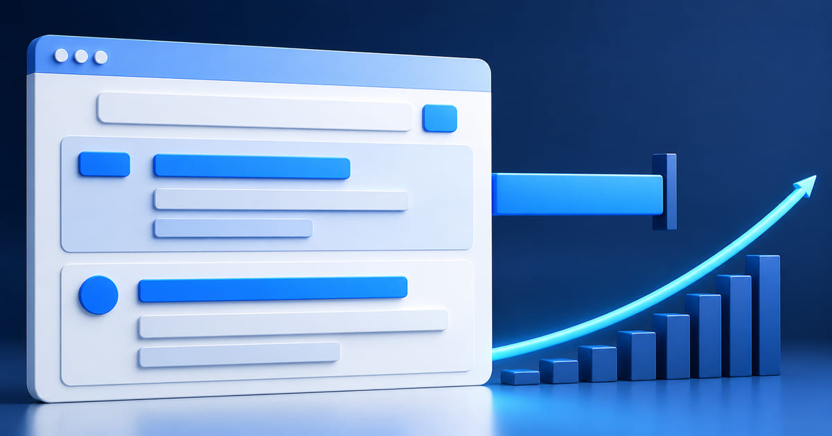 A paid ad slot and an organic search listing side by side, with a compounding curve beneath the organic one