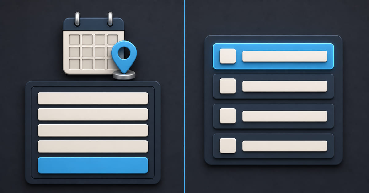 A page split into an admissions panel with an enquiry form and an announcements panel with dated notices